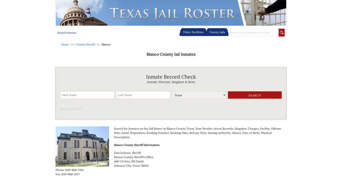Preview of texasjailroster.com