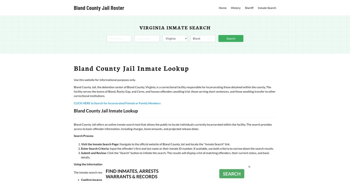 Preview of blandcountyjail.org