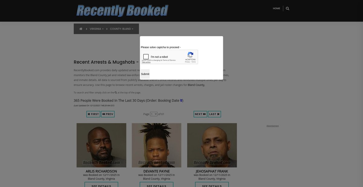 Preview of recentlybooked.com