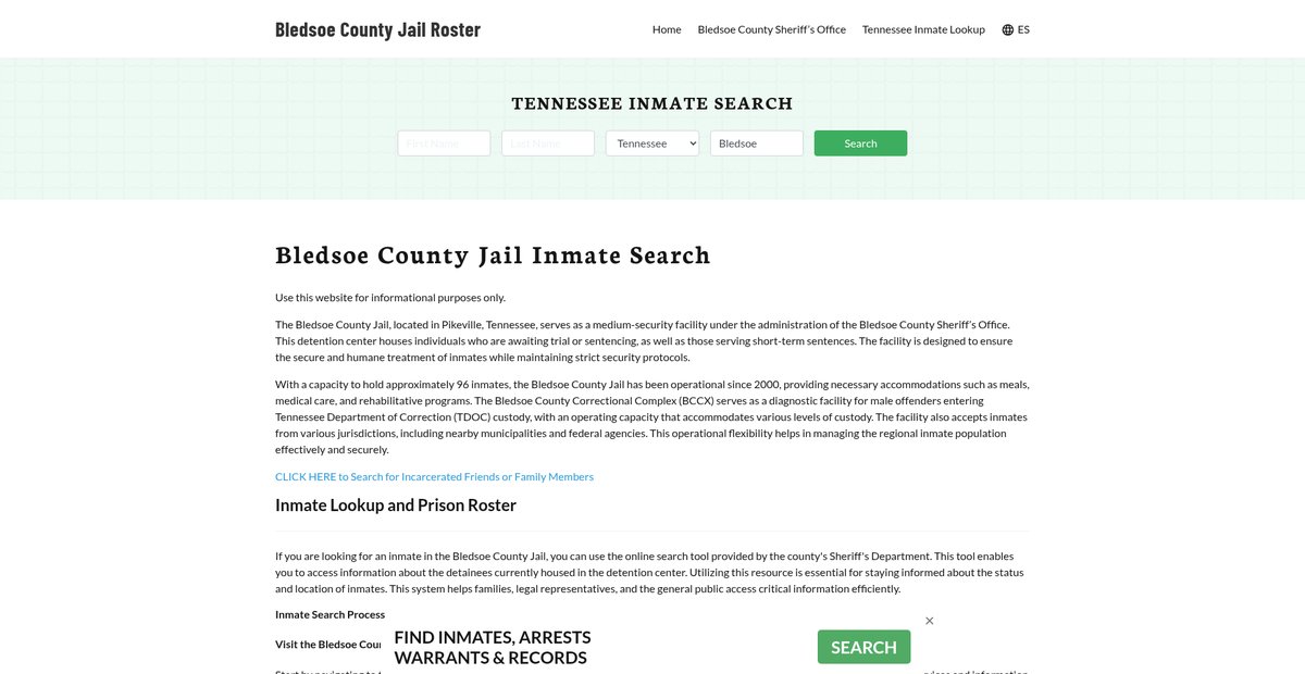 Preview of bledsoecountyjail.org