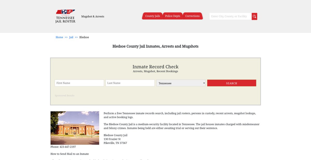 Preview of tennesseejailroster.com