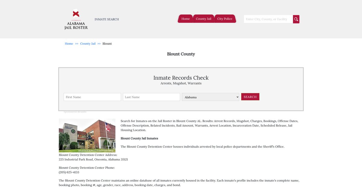 Preview of alabamajailroster.com