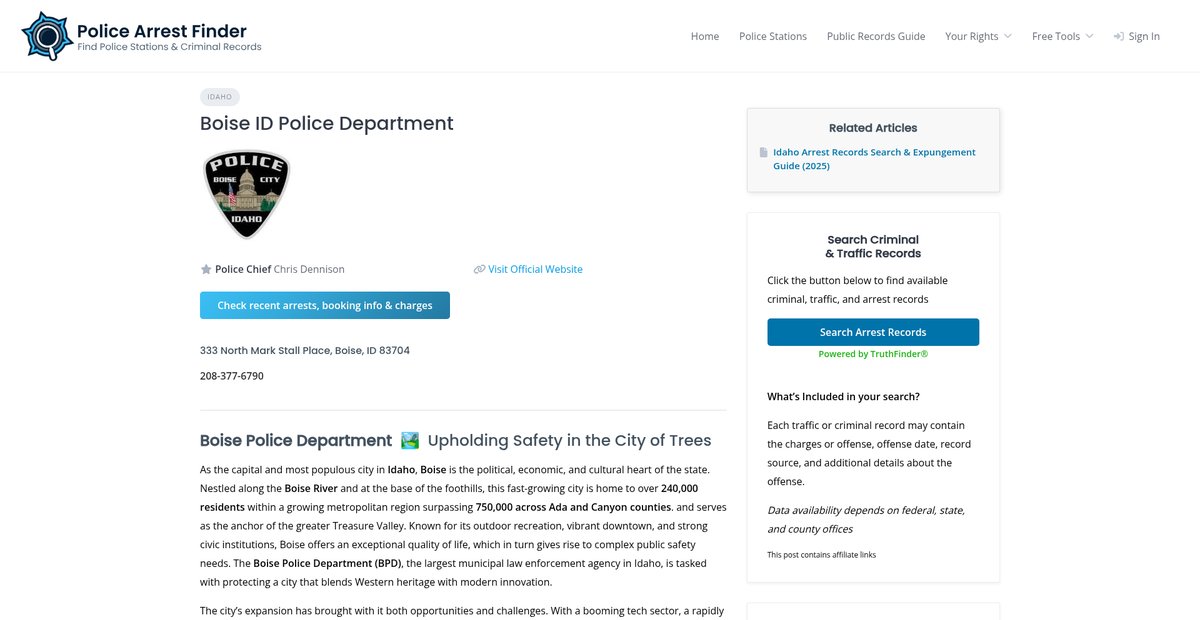 Preview of policearrestfinder.com