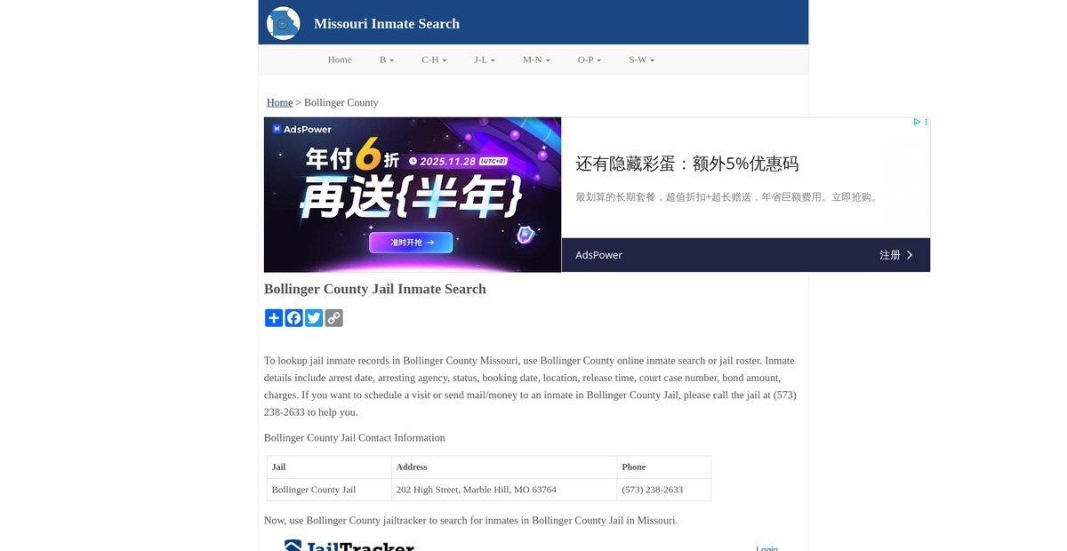 Preview of inmatesearchmo.org