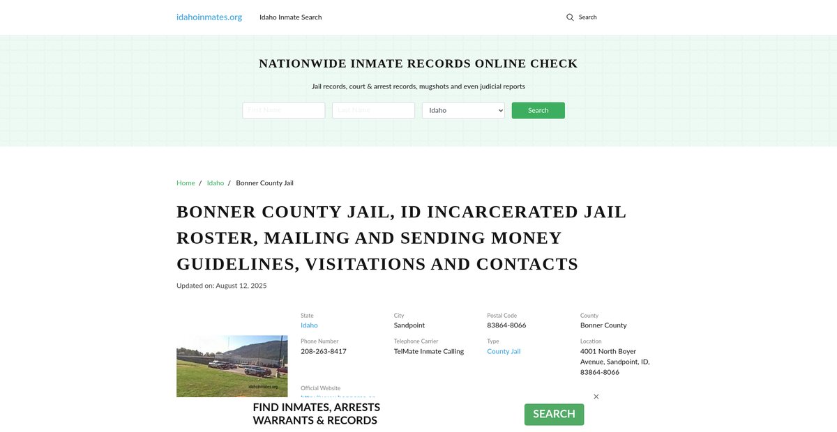 Preview of idahoinmates.org