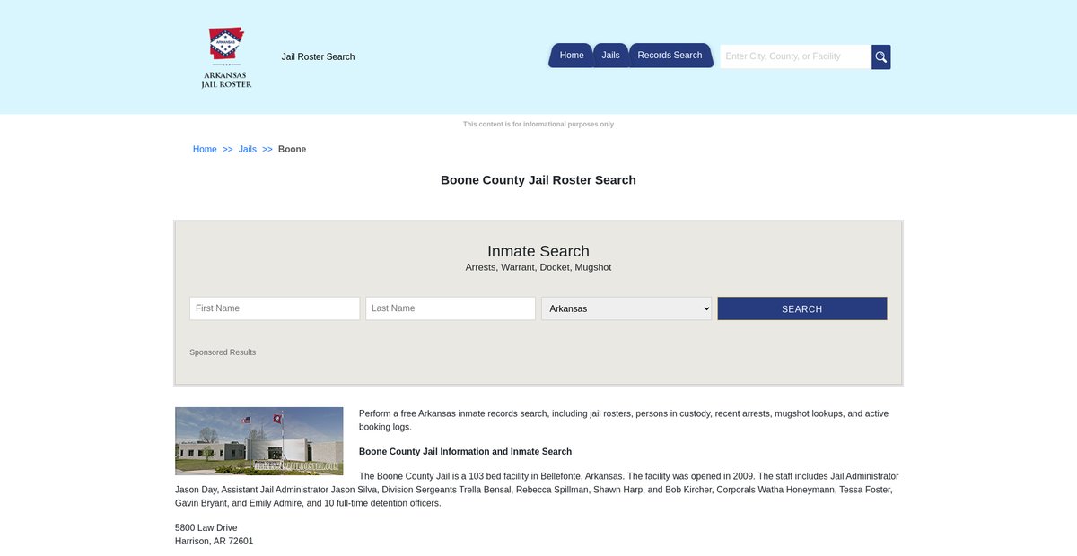 Preview of arkansasjailroster.com