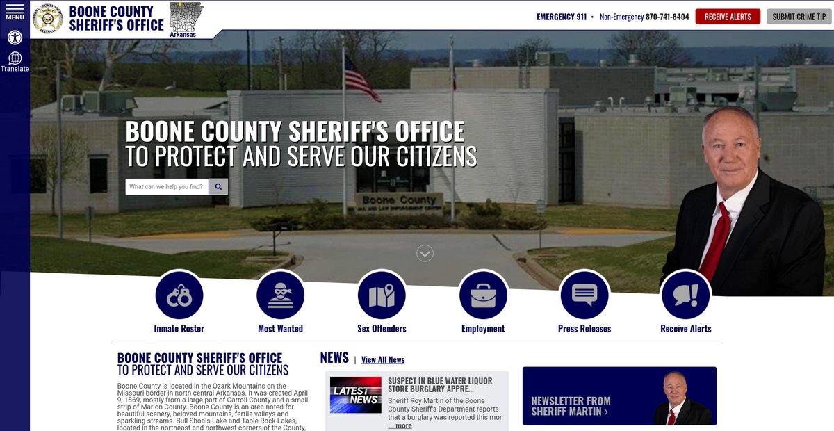 Preview of boonesheriff.com
