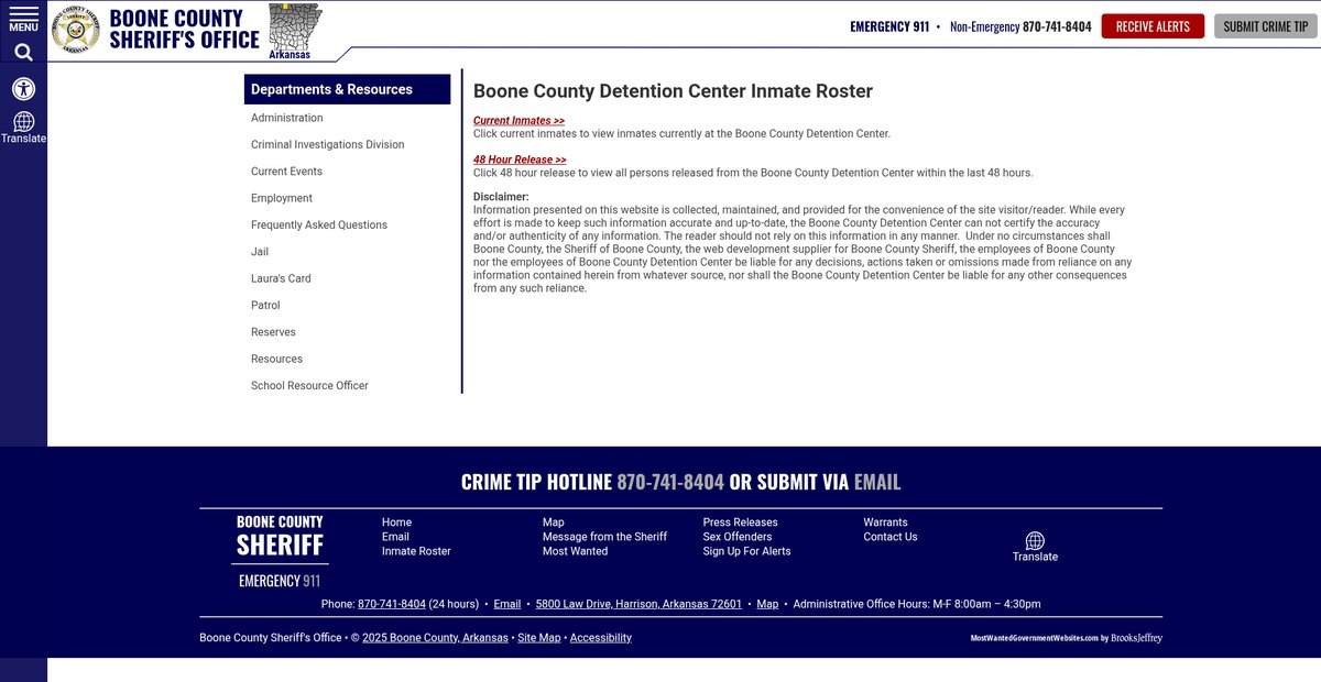 Preview of boonesheriff.com