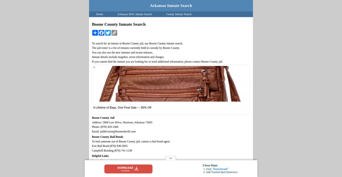 Preview of inmatesearcharkansas.org