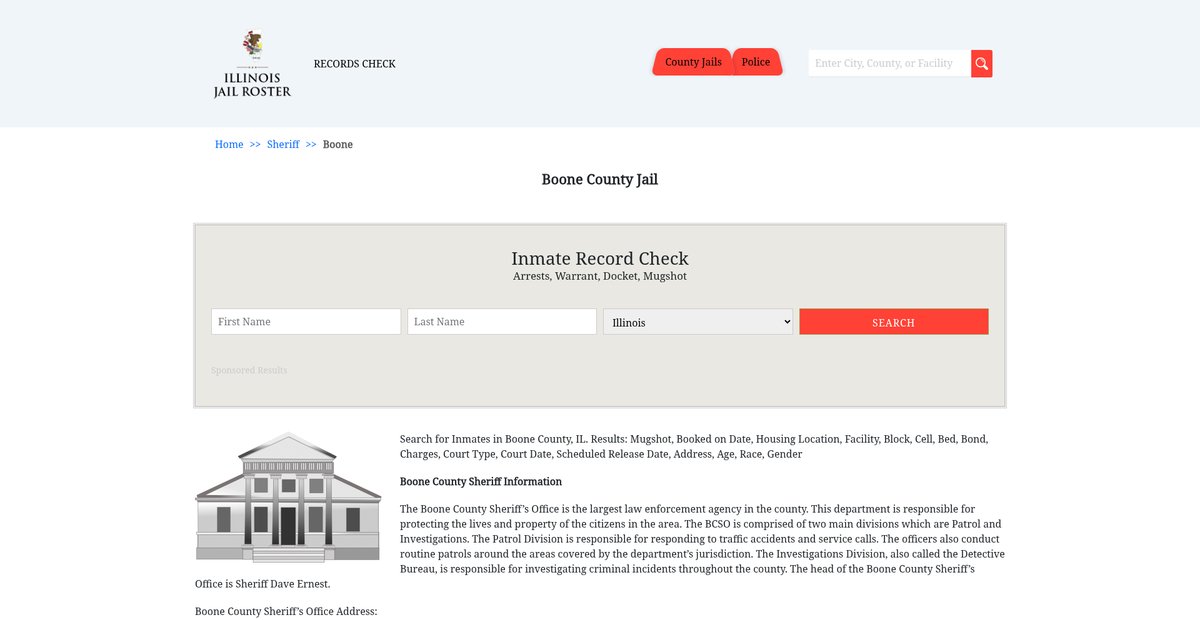 Preview of illinoisjailroster.com