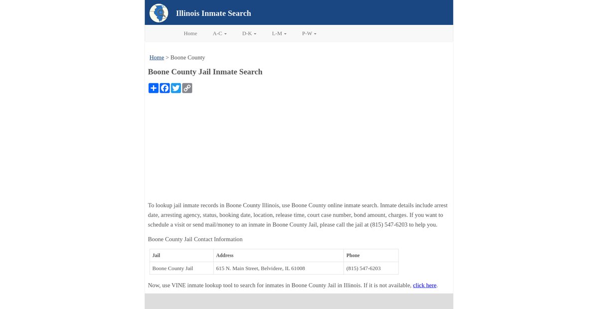 Preview of inmatesearchil.org