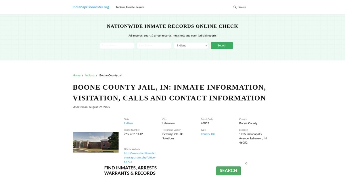 Preview of indianaprisonroster.org