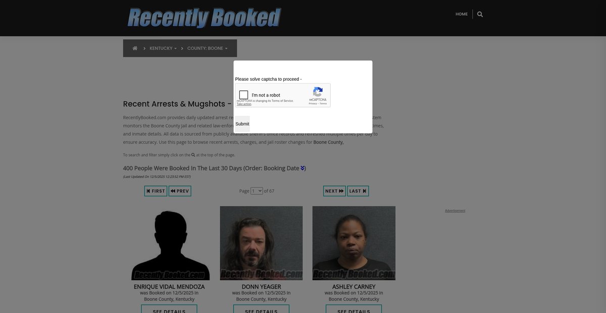 Preview of recentlybooked.com