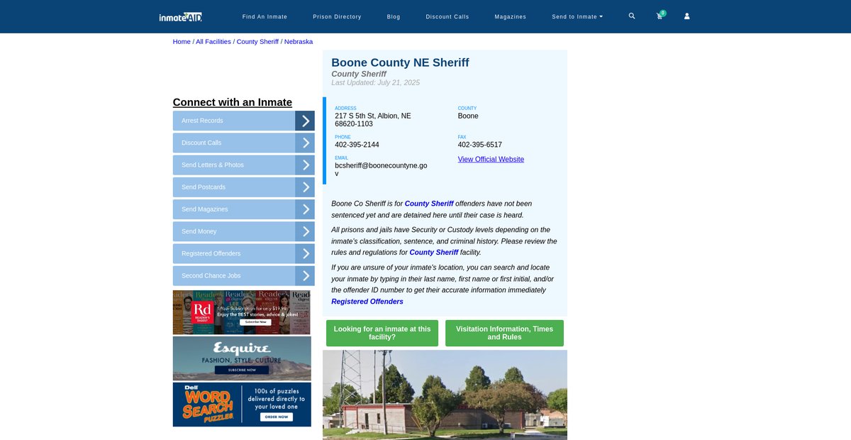 Preview of inmateaid.com