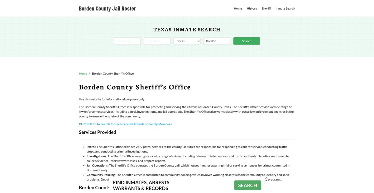 Preview of bordencountyjail.org