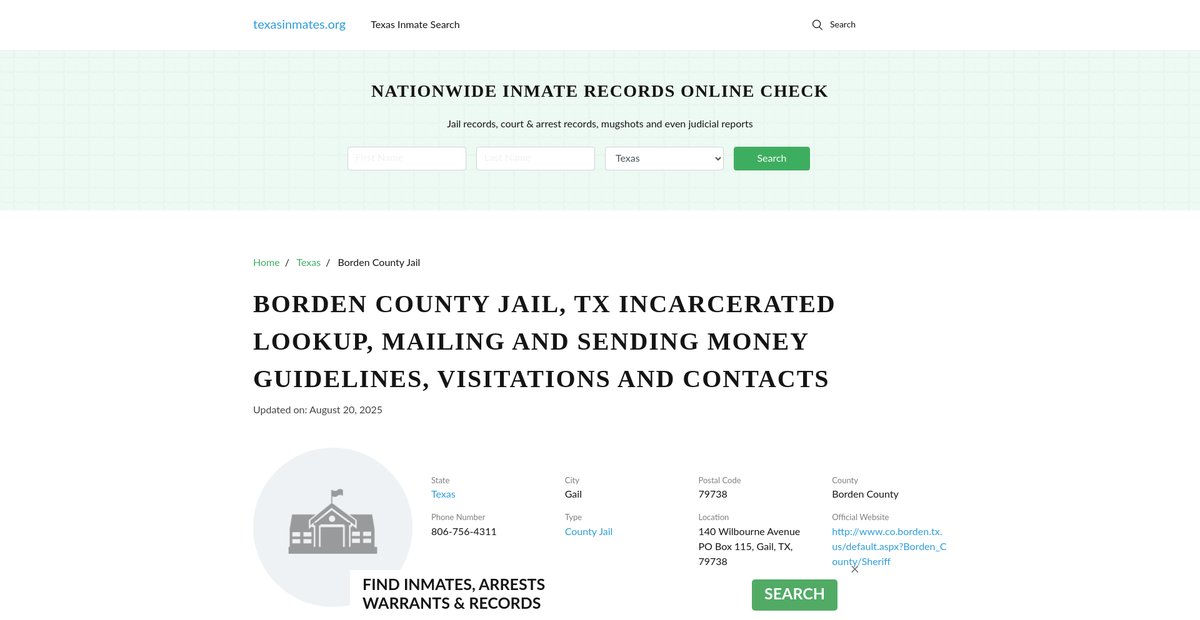 Preview of texasinmates.org