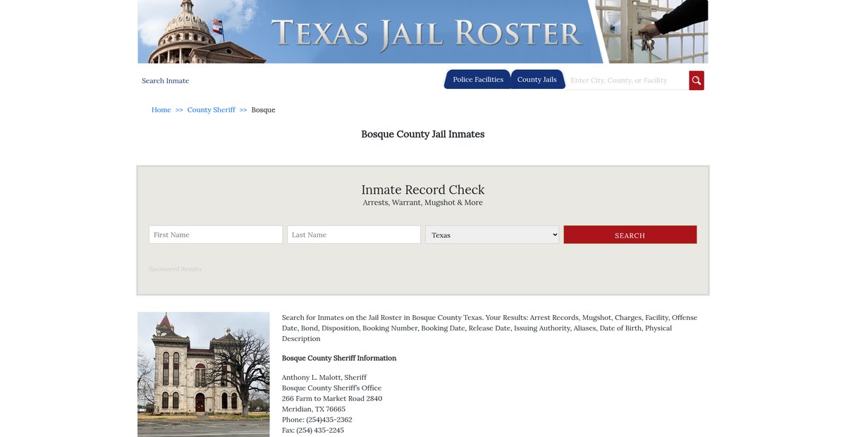 Preview of texasjailroster.com