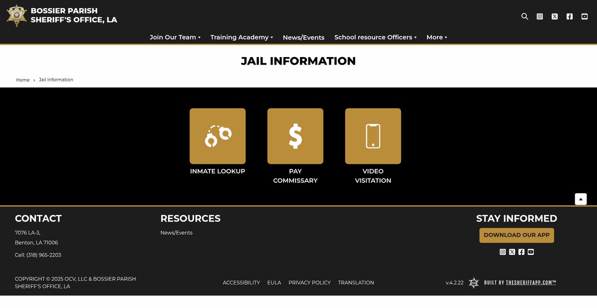 Preview of bossiersheriff.com