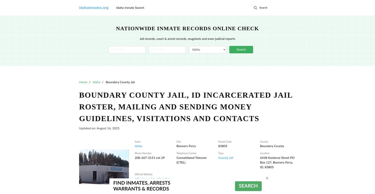 Preview of idahoinmates.org