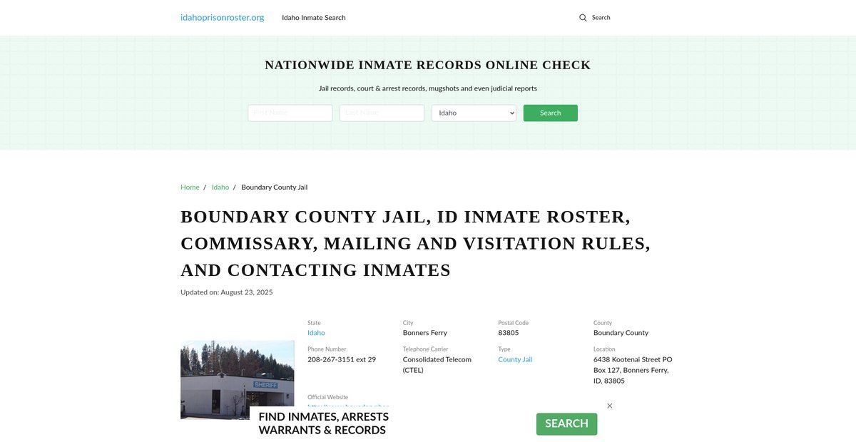 Preview of idahoprisonroster.org