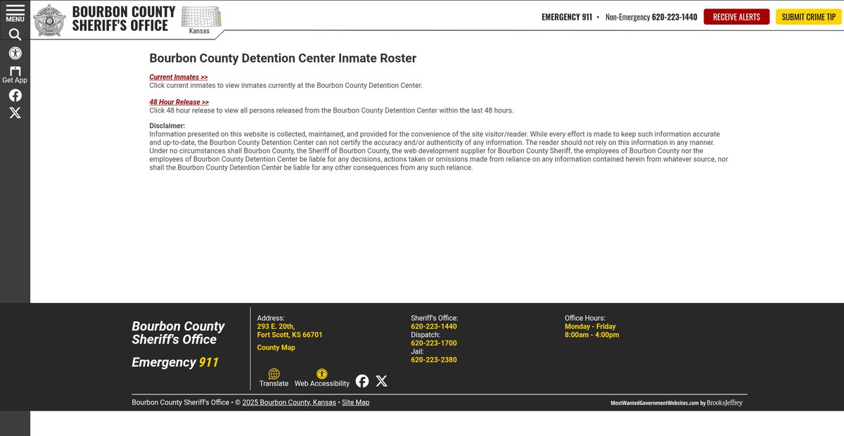 Preview of bourboncountysheriffks.org