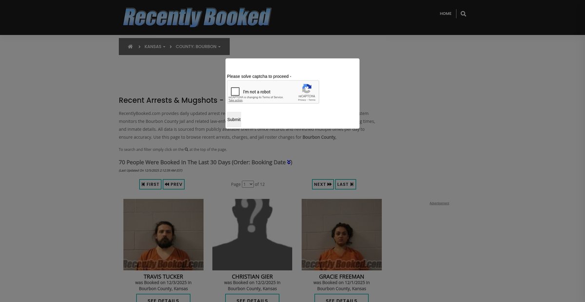 Preview of recentlybooked.com