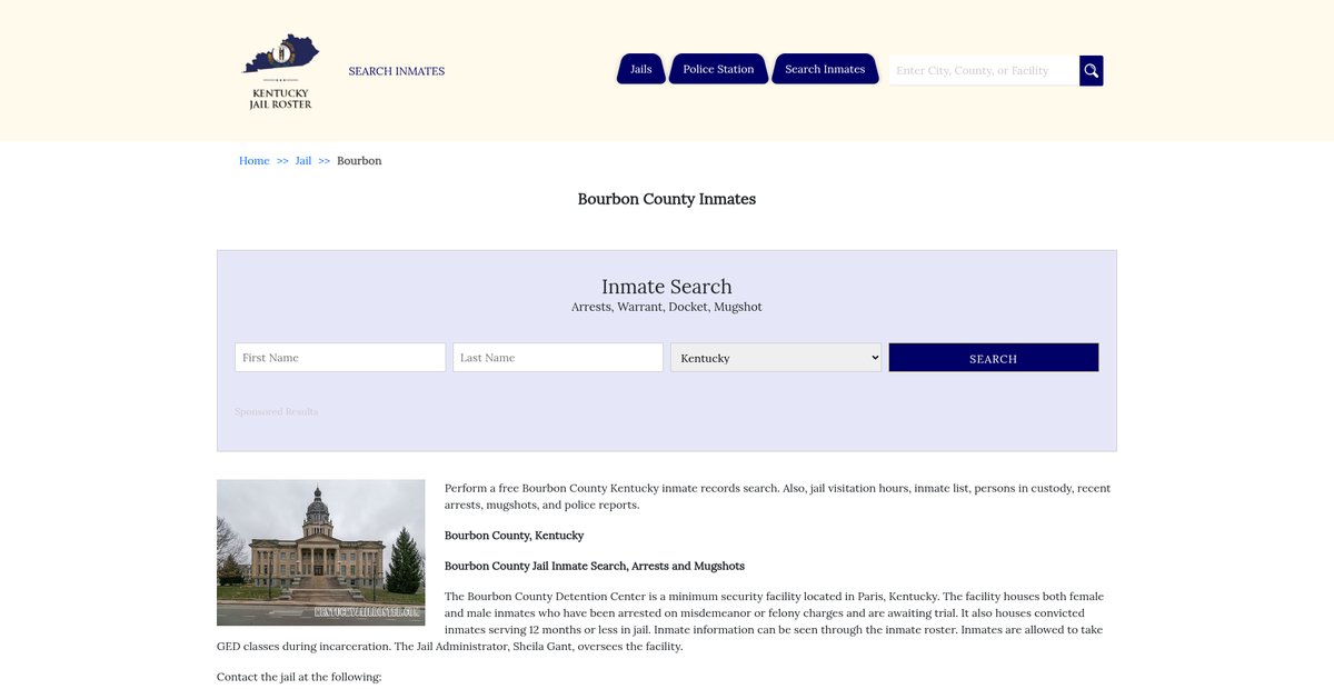 Preview of kentuckyjailroster.com