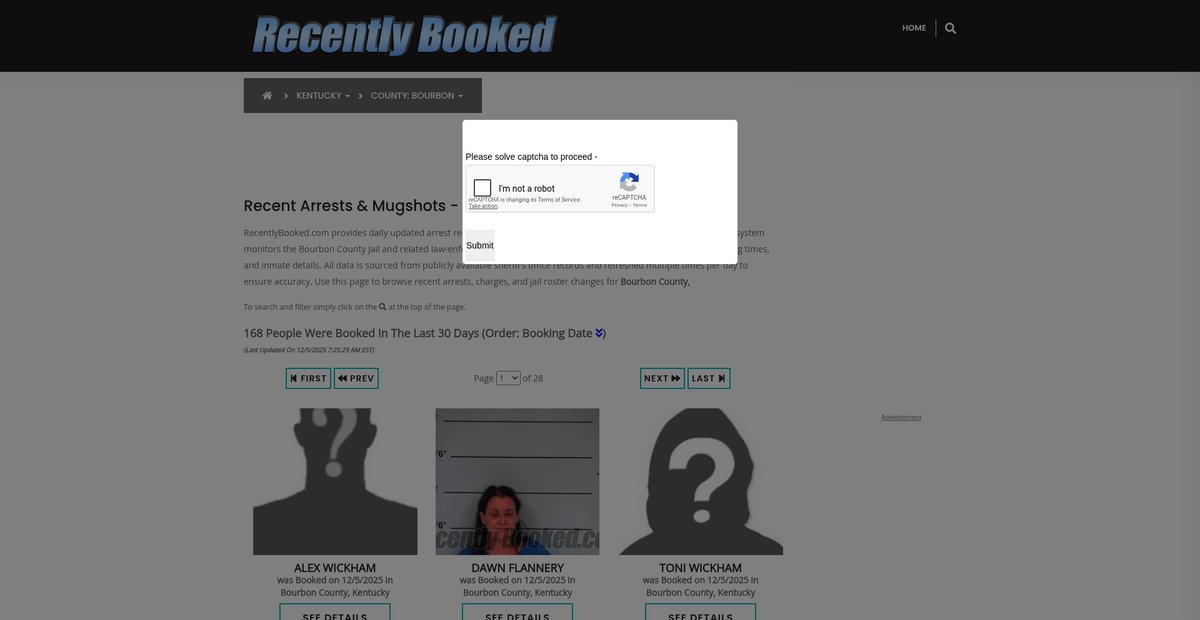 Preview of recentlybooked.com