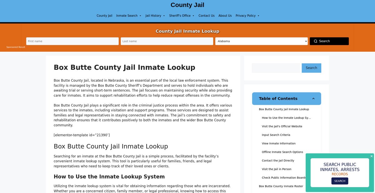 Preview of box-butte.countyjail.org
