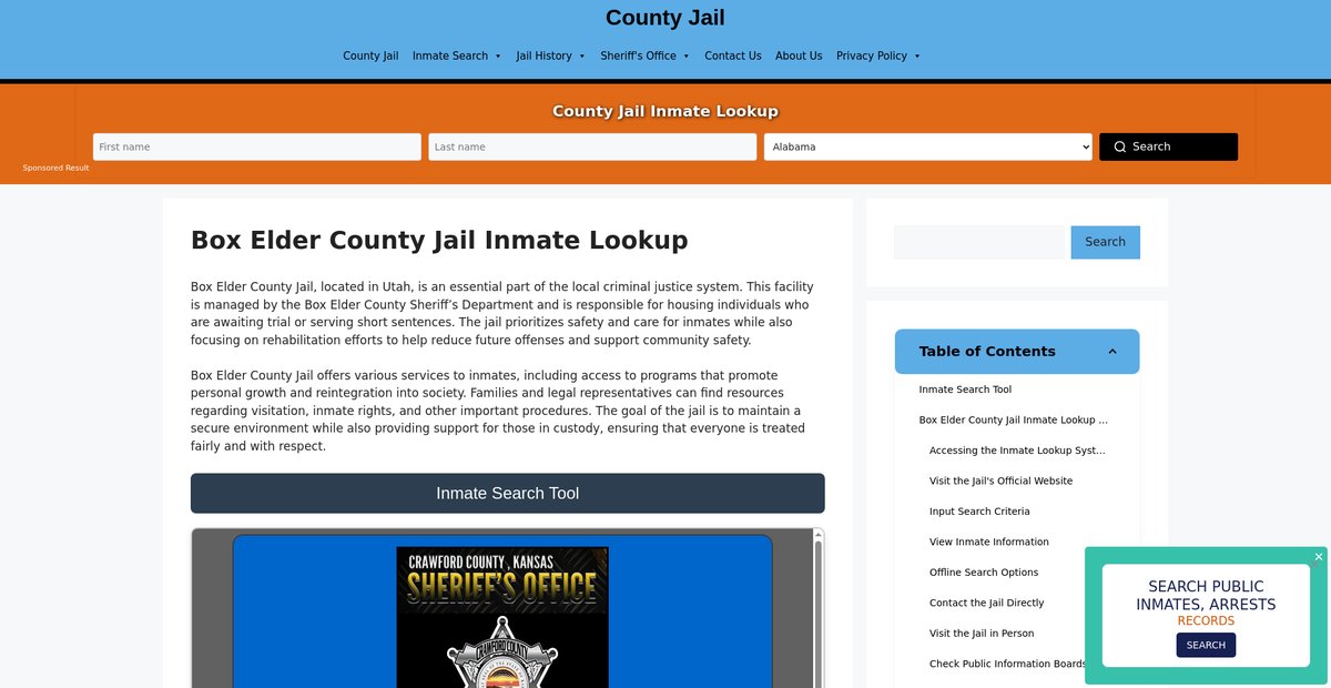 Preview of box-elder.countyjail.org