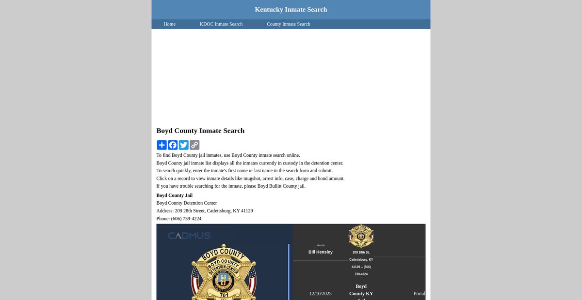 Preview of inmatesearchkentucky.org