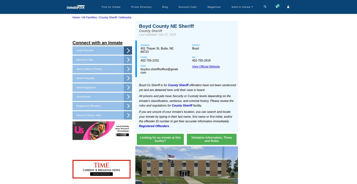 Preview of inmateaid.com