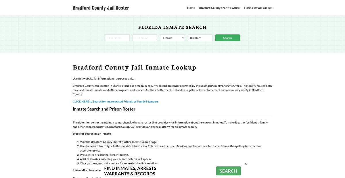 Preview of bradfordcountyjail.org