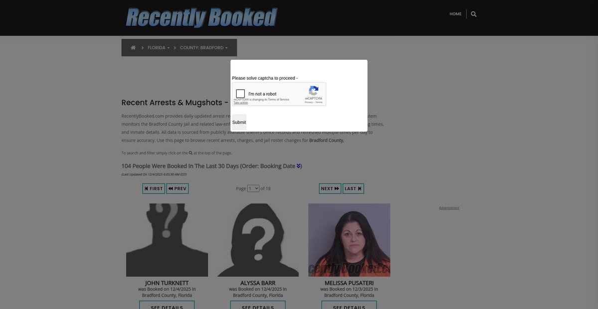 Preview of recentlybooked.com