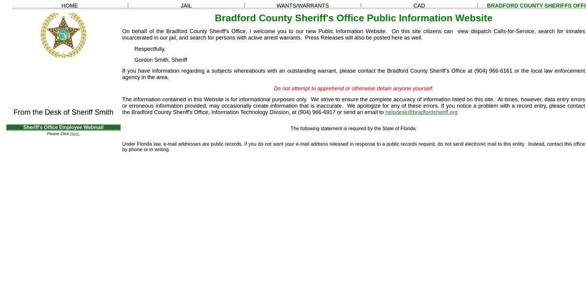 Preview of smartweb.bradfordsheriff.org