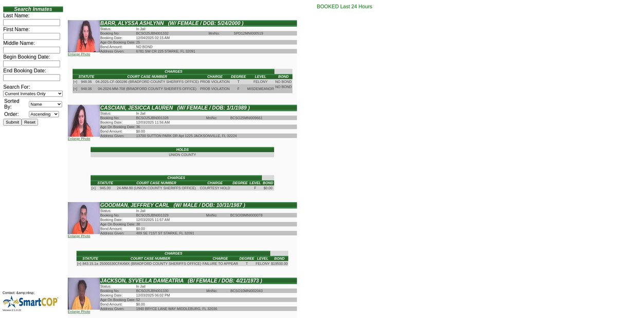 Preview of smartweb.bradfordsheriff.org