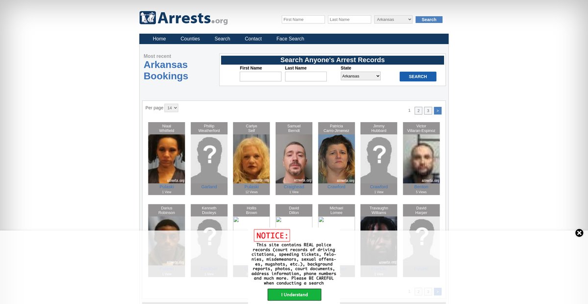 Preview of arkansas.arrests.org