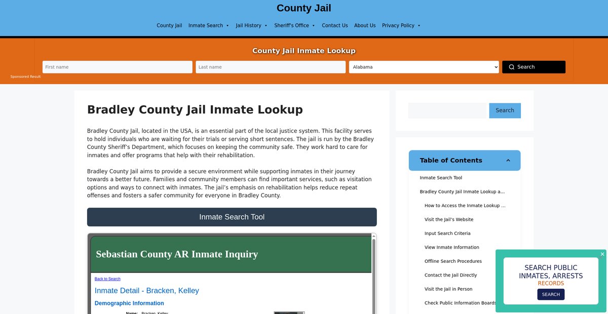 Preview of bradley.countyjail.org