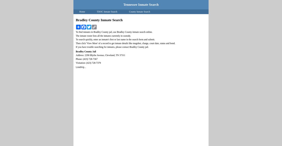Preview of inmatesearchtennessee.org