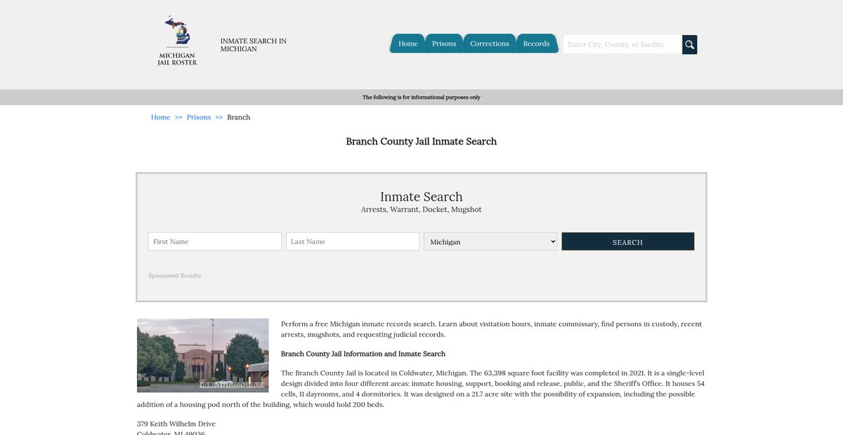 Preview of michiganjailroster.com