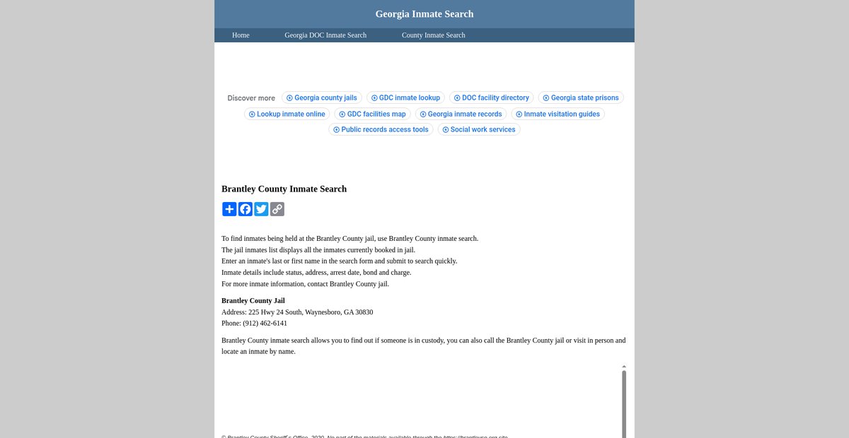 Preview of inmatesearchgeorgia.org