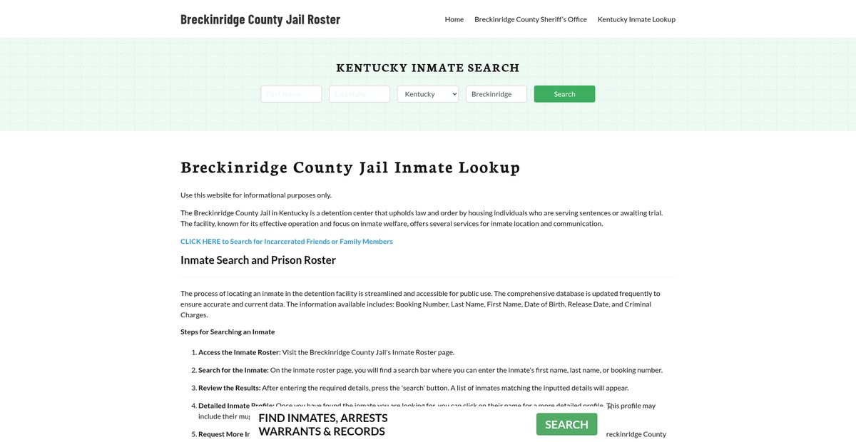 Preview of breckinridgecountyjail.org