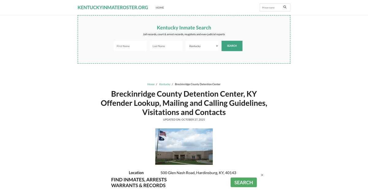 Preview of kentuckyinmateroster.org