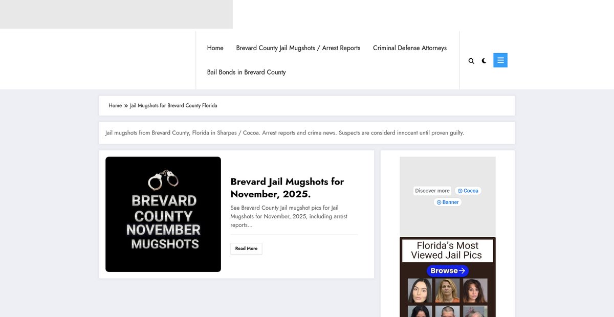 Preview of brevardcountyarrests.com