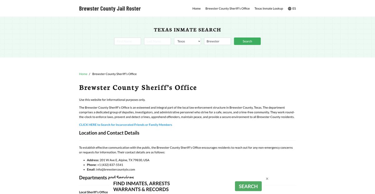 Preview of brewstercountyjail.org