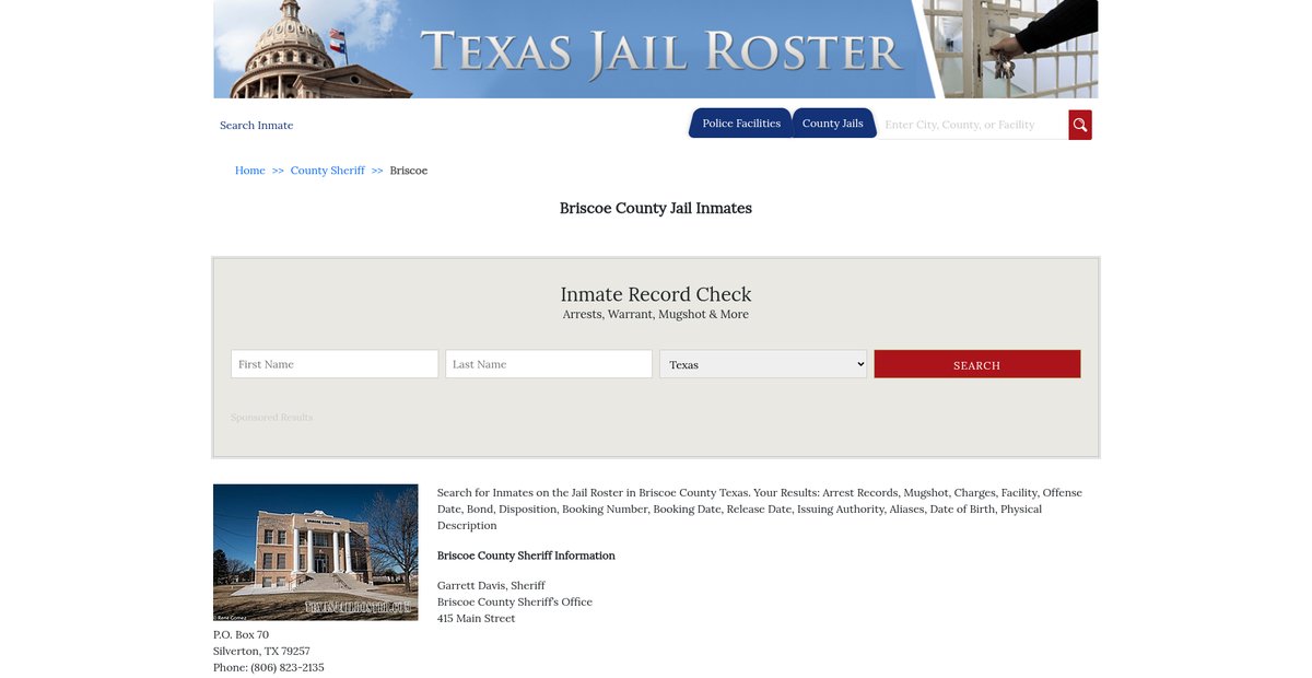 Preview of texasjailroster.com