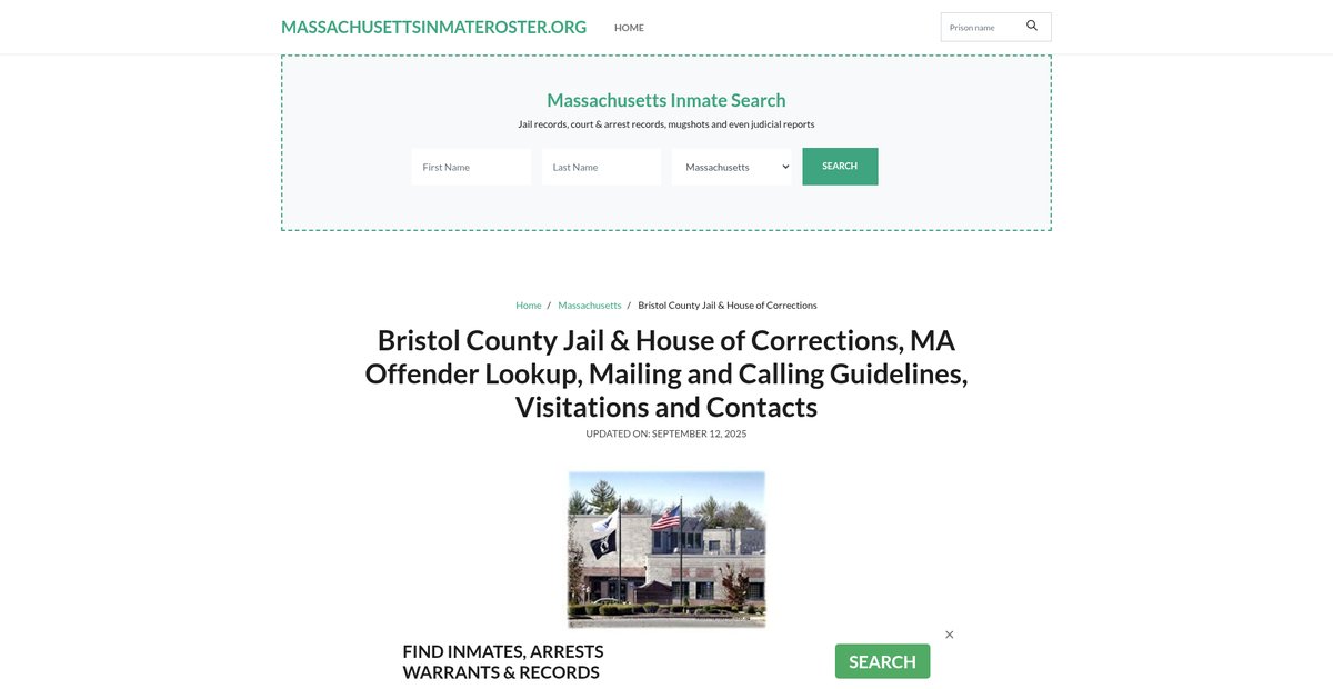 Preview of massachusettsinmateroster.org