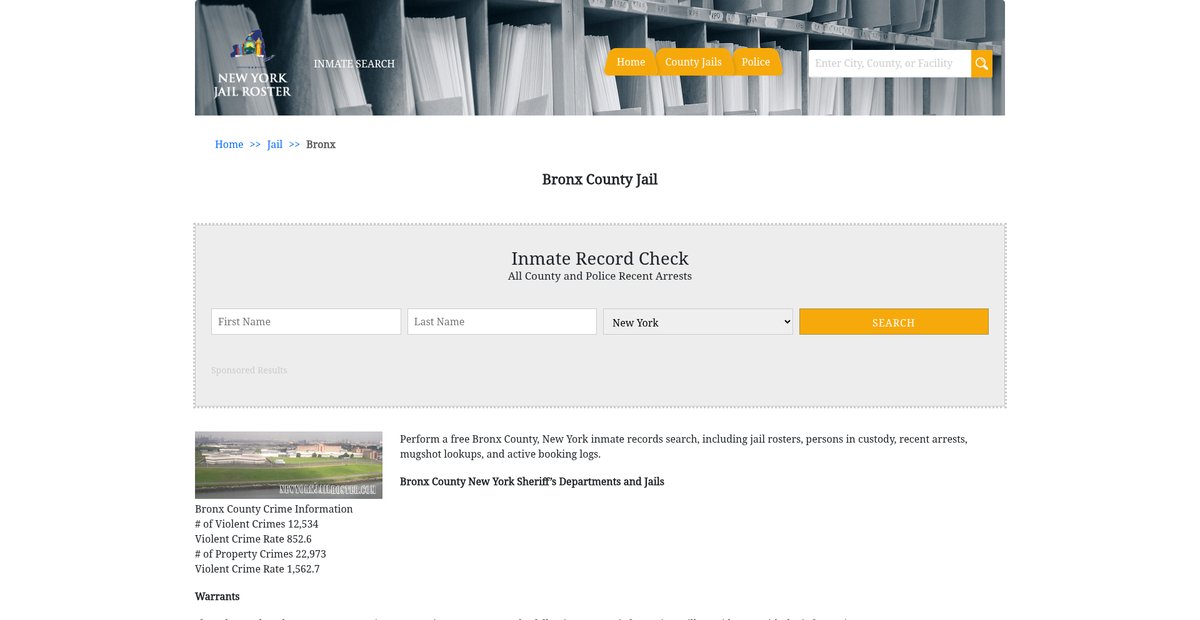 Preview of newyorkjailroster.com