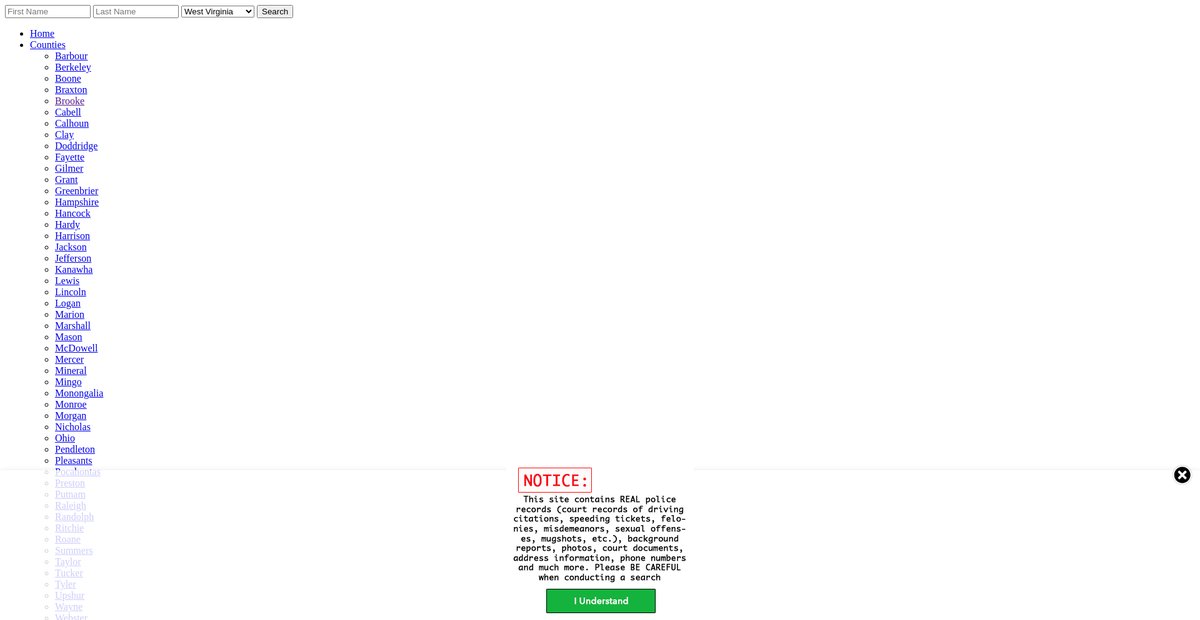 Preview of westvirginia.arrests.org