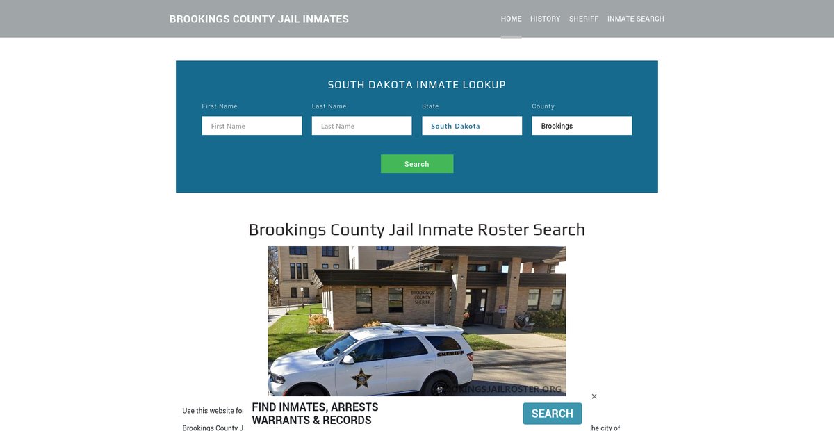 Preview of brookingsjailroster.org